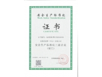 安全标准化证书